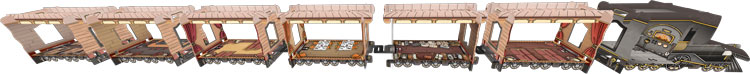 Le modèle 3D du train de Colt Express