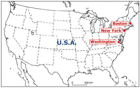 la cte nord-est des Etats-Unis